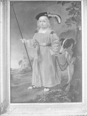 Painting of Child and Dog