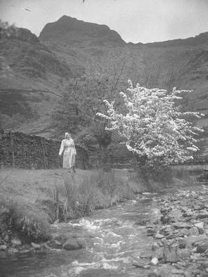 Woman Walking, Langdale Pikes