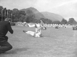 Wrestlers at Grasmere Sports
