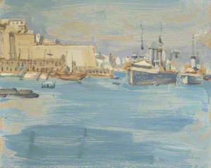 Malta Grand Harbour – HMS 'Shropshire', HMS 'London'