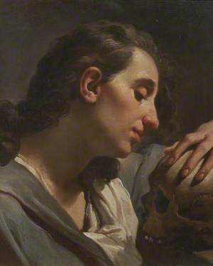 Study of a Lady Contemplating a Skull