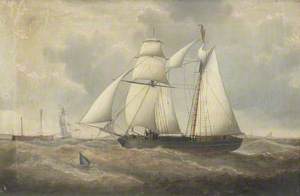 Brig under Sail off Liverpool