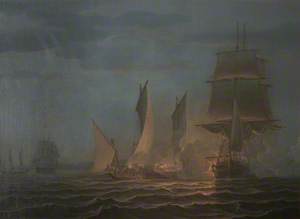 A French Chasse-Marie Attacking a British Merchant Ship