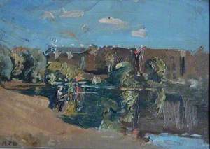 Hampstead Pond, Man Fishing