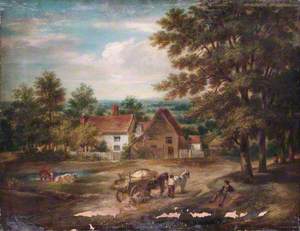 Wyldes Farm (The Farmhouse at Hampstead, Painted on the Spot, 21 August 1857)