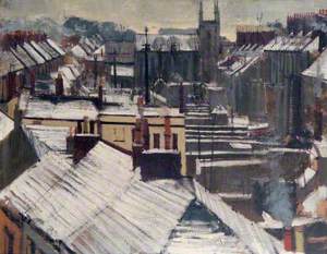 Plymouth Rooftops under Snow