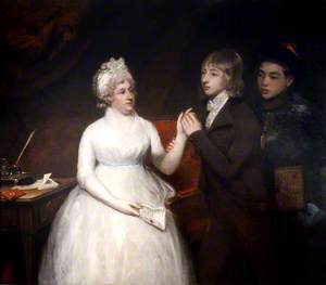 Lady Staunton with Her Son George Thomas Staunton and a Chinese Servant