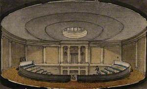The London Institution, Moorfields: The Interior of the Lecture Theatre