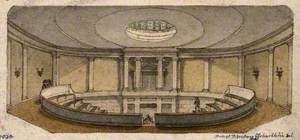 The London Institution, Moorfields: The Interior of the Lecture Theatre
