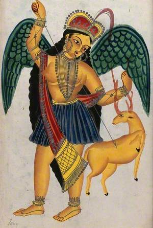 Apsara with Pet Deer