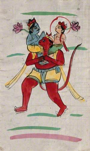 Page 7: Hanuman Carrying Rama and Laksmana