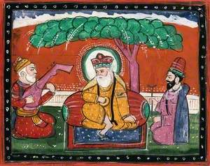 Page 49: Guru Nanak Listening to Some Music Attended by His Holy Man