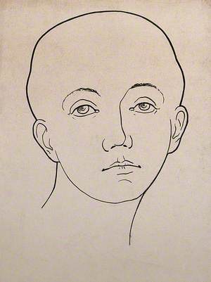 Head of Woman Showing Musical Ability, According to Phrenological Classification