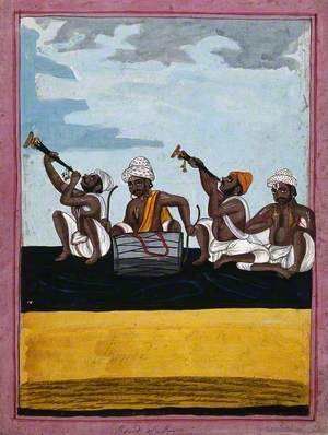 Indian Musicians Playing Their Instruments