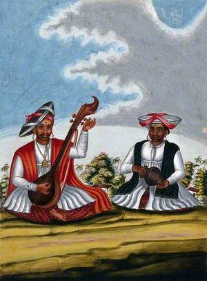Indian Musicians with Their Instruments