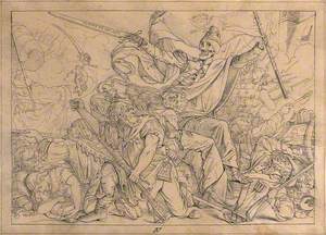 The Dance of Death: The Invasion of the Troops with Death Holding His Banner