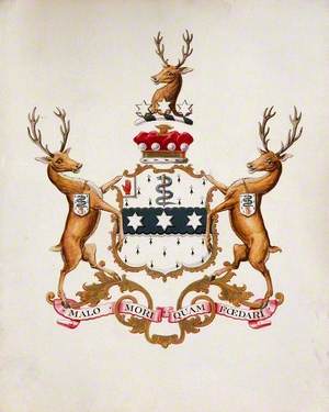 Achievement of Arms of Joseph Lister, Baron Lister