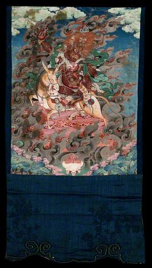 Dpal-Idan Lha-mo (Magzor Palden Lhamo), a Tibetan Demon Goddess Riding on a Mule
