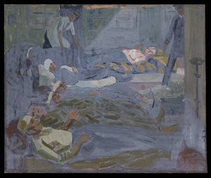 First World War: Wounded Sailors after Treatment in a Distributing Station