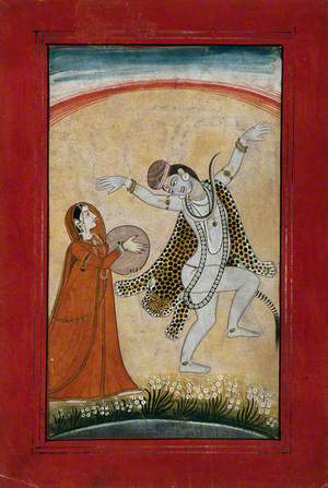 Shiva Dances as Parvati Plays the Music