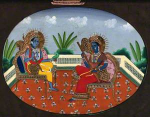 Shiva and Parvati Playing Rudra Veenas