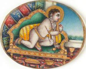 Bala Krishna Sitting on a Chair