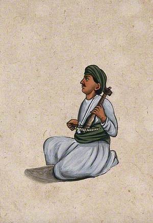 An Indian Musician Playing a Violin