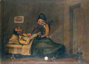The Physician Takes a Man's Pulse while the Patient Steals His Watch
