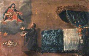 A Man, Having Recovered from Sickness, Gives Thanks to the Virgin of the Seven Sorrows