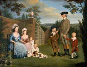John Coakley Lettsom (1733–1810), with His Family, in the Garden of Grove Hill, Camberwell