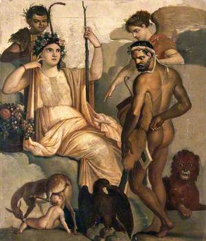Telephus Being Suckled by a Doe, with Minerva and Hercules