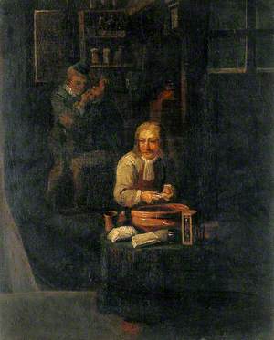 A Man Preparing a Plaster