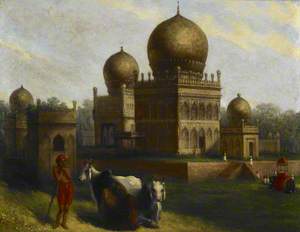 A View of the Mausoleums of the Qutb Shahi Kings (1507–1687), Outside Golconda