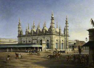 Mosque on the Corner of Chowringhee Road and the Dhurrumtollah in Calcutta