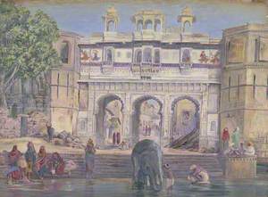 'Water Gate. Oodipore. India. Janr. 1879'
