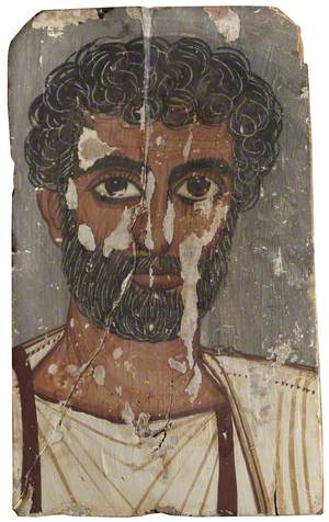 Fayum Mummy Portrait of a Man with Curly Hair and Beard*