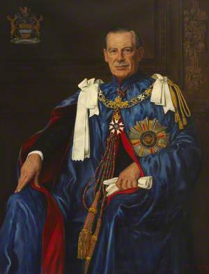 Sir Campbell Stuart (1885–1972), Seated in His Stall in the Chapel of St Michael and St George, St Paul's Cathedral