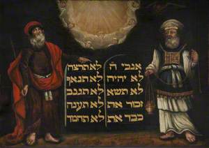 Moses and Aaron with the Tablets of the Law