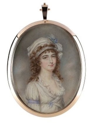 Portrait of an Unknown Woman with the initials 'L. V. W.'