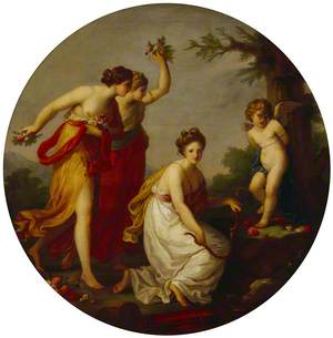 Cupid Bound by the Graces
