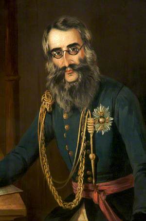 Sans Tache, General Sir Charles Napier (1782–1853) Sitting at His Campaign Desk