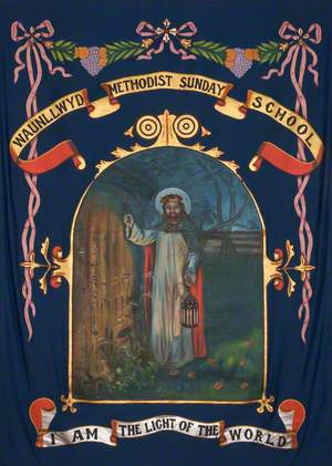 Banner from the Waunllwyd Methodist Sunday School
