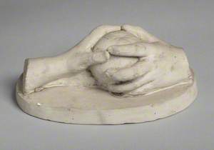 The Hands of Sir John Byrne Leicester (1835–1895) and Catherine Leicester Warren (1838–1881) with an Orange