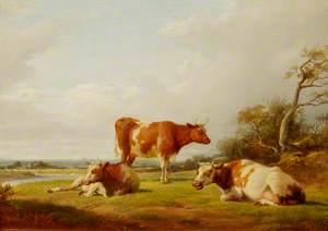 Cows in a Cheshire River Landscape