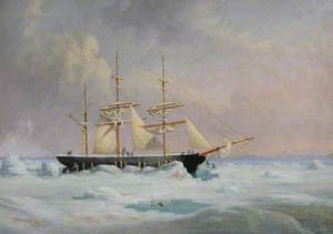 Three-Masted Boat Set in Pack Ice, Bay of Chaleur
