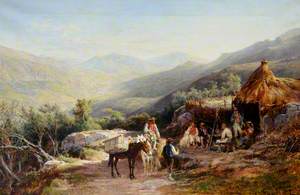 Encampment Scene with Mules and Muleteers in the Tyrol