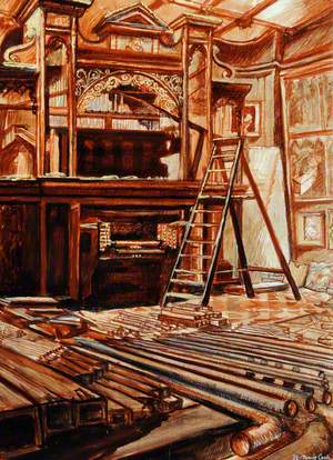 Repairing the Organ at Doughty House, Richmond, Surrey