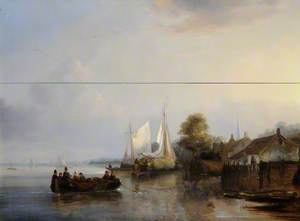 Figures and Barges in an Estuary
