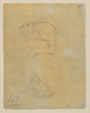Woman Seated, with a Dog at her Feet