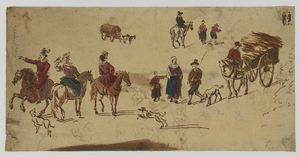 Studies of Riders and Other Figures